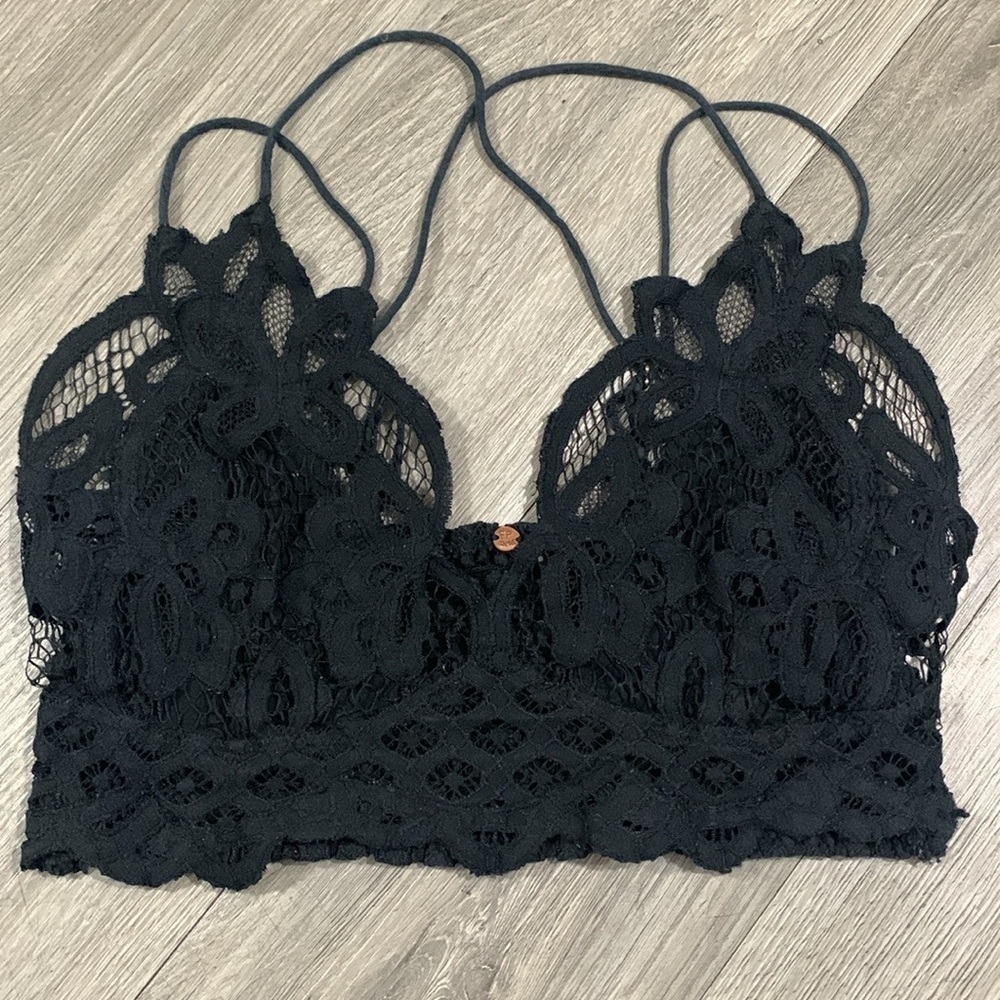 Free‎ People Black Lace Bralette size M